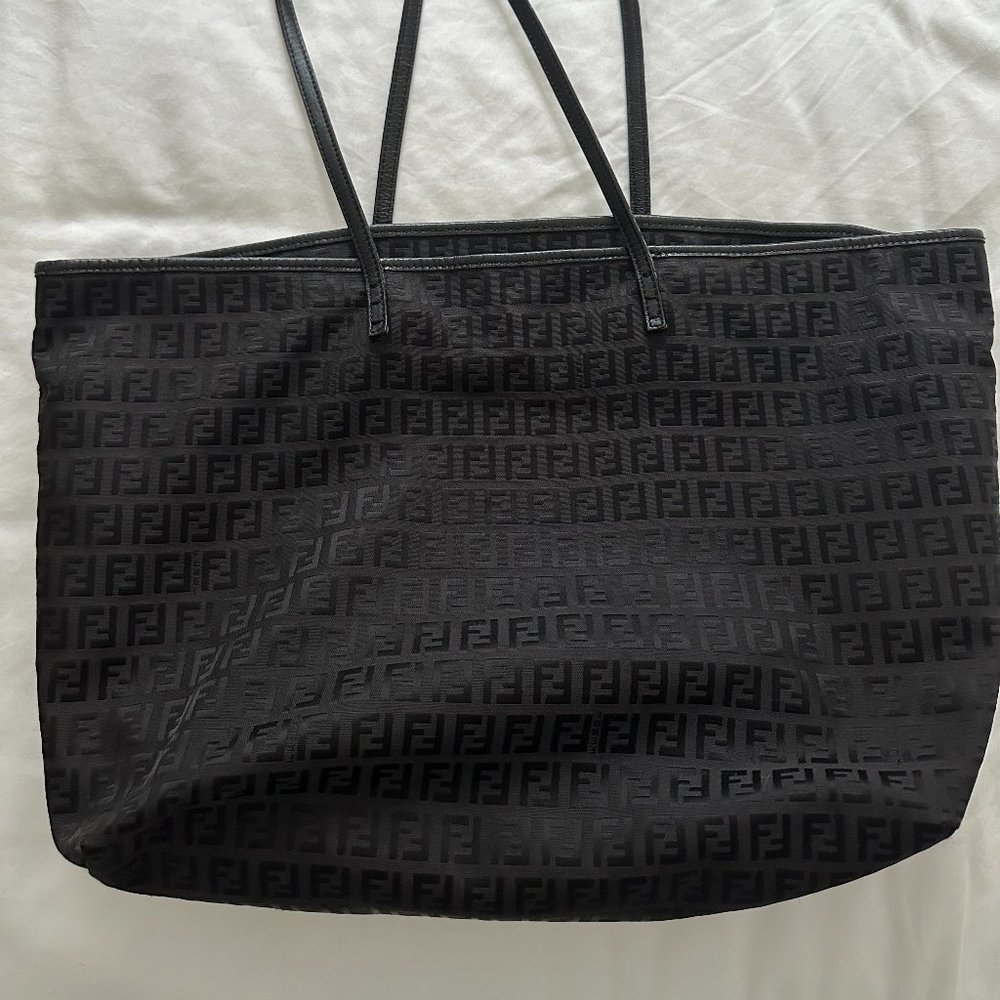 Fendi Black Roll Tote